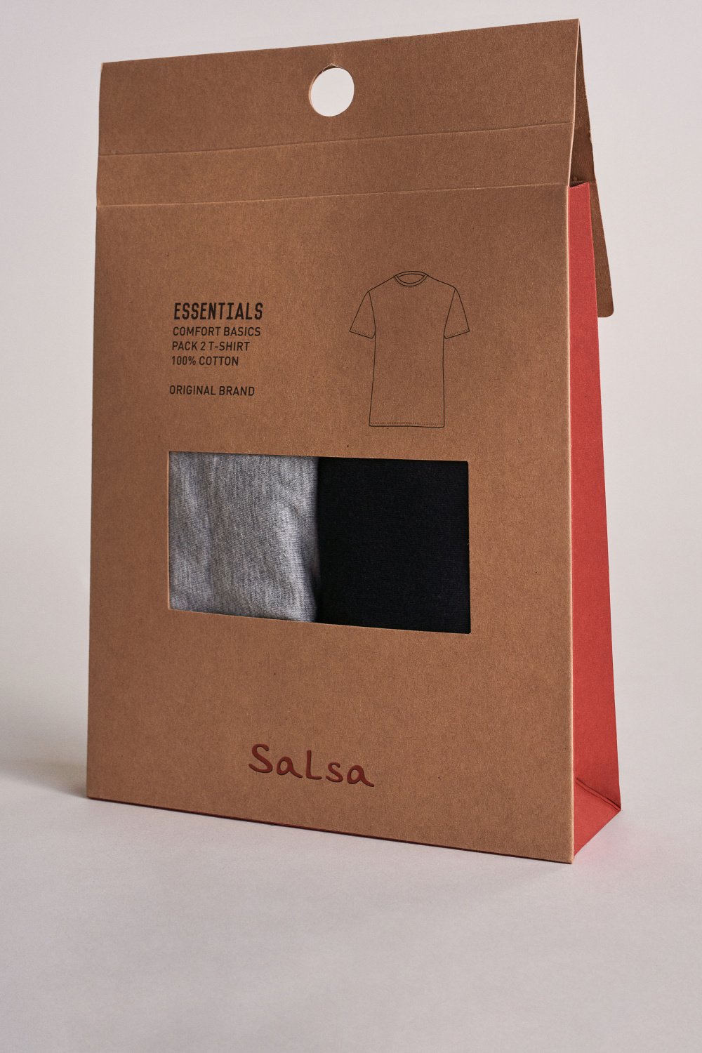 2 T-Shirts, Doppelpack - Salsa