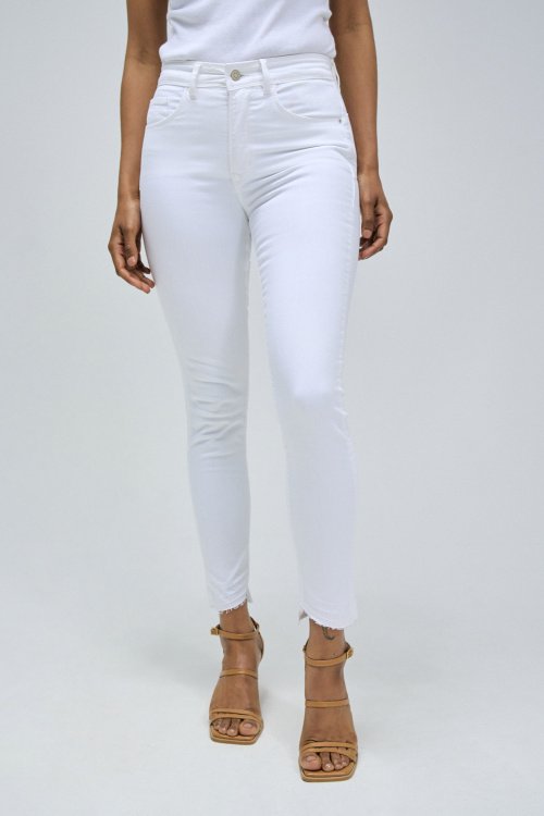 FAITH PUSH IN CROPPED JEANS IN COLOURED FABRIC