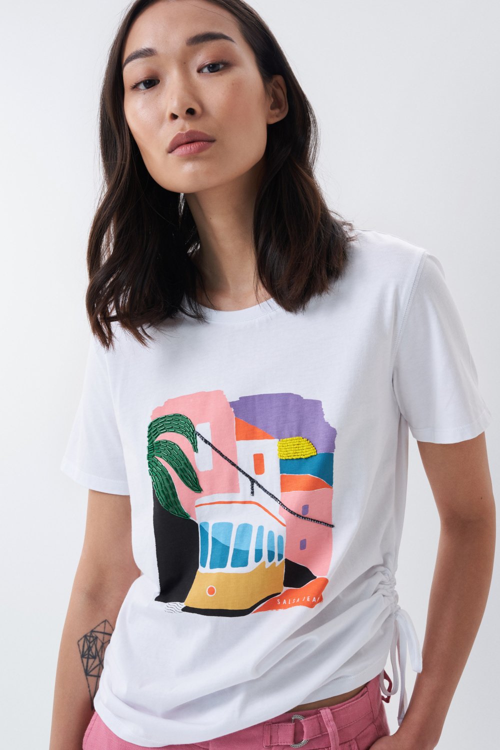 T-Shirt mit Aufdruck Straenbahn - Salsa