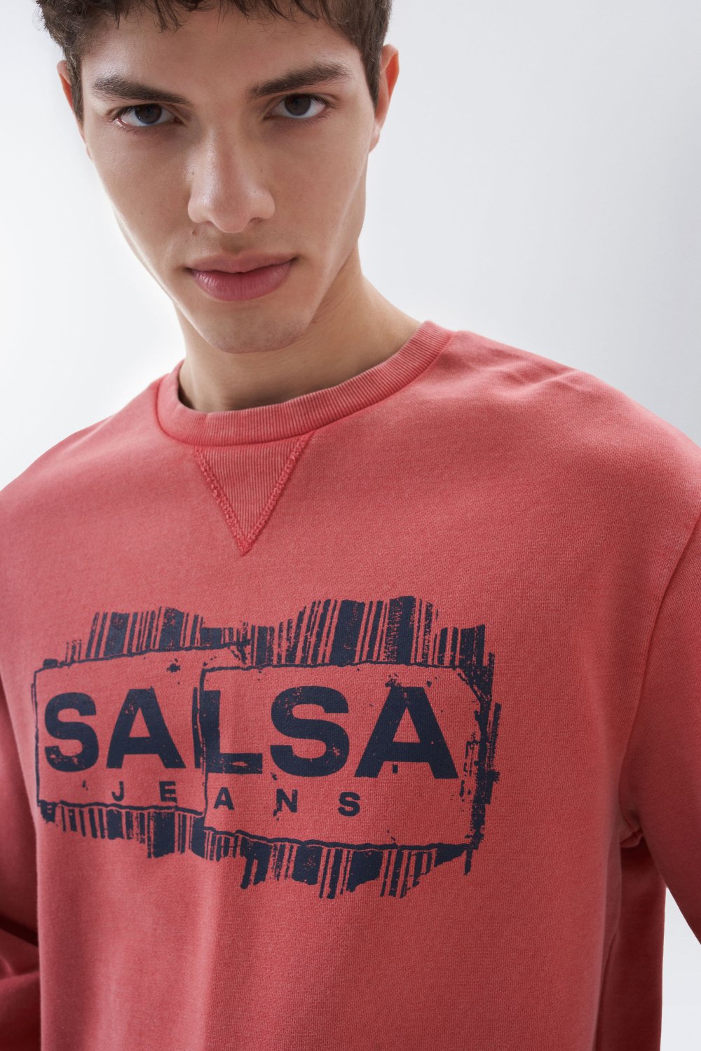 Camisola Regular Fit com grfico branding - Salsa