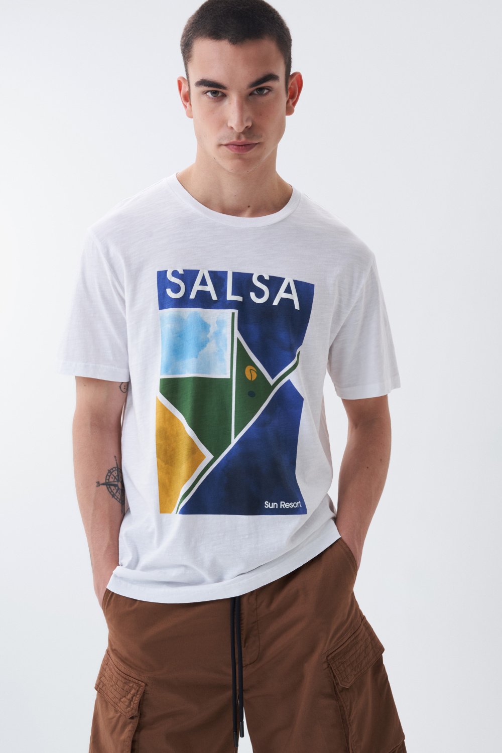 T-shirt graphique gomtrique - Salsa