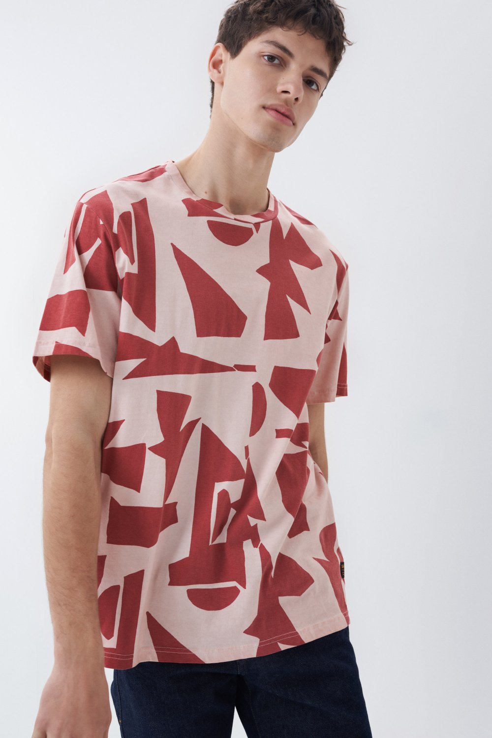 T-shirt with allover geometric print - Salsa
