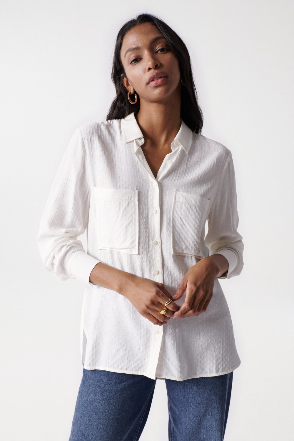Flowing shirt with embossed details - Salsa