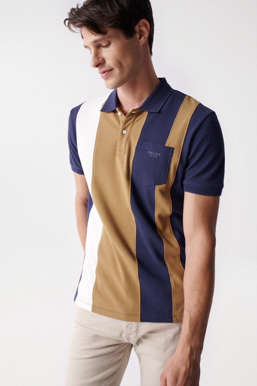 Polo shirt with vertical stripes - Salsa