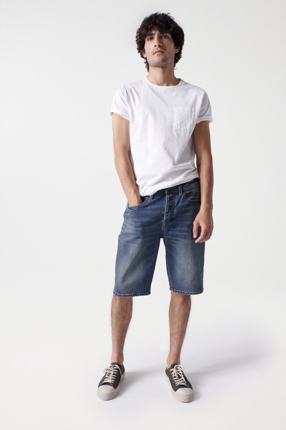 Jeans-Shorts, Regular-Schnitt, mit Abnutzungseffekt - Salsa