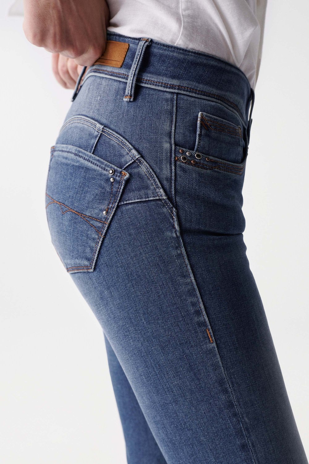 Push Up Wonder-Jeans, Slim-Schnitt, mit Detail an den Taschen - Salsa