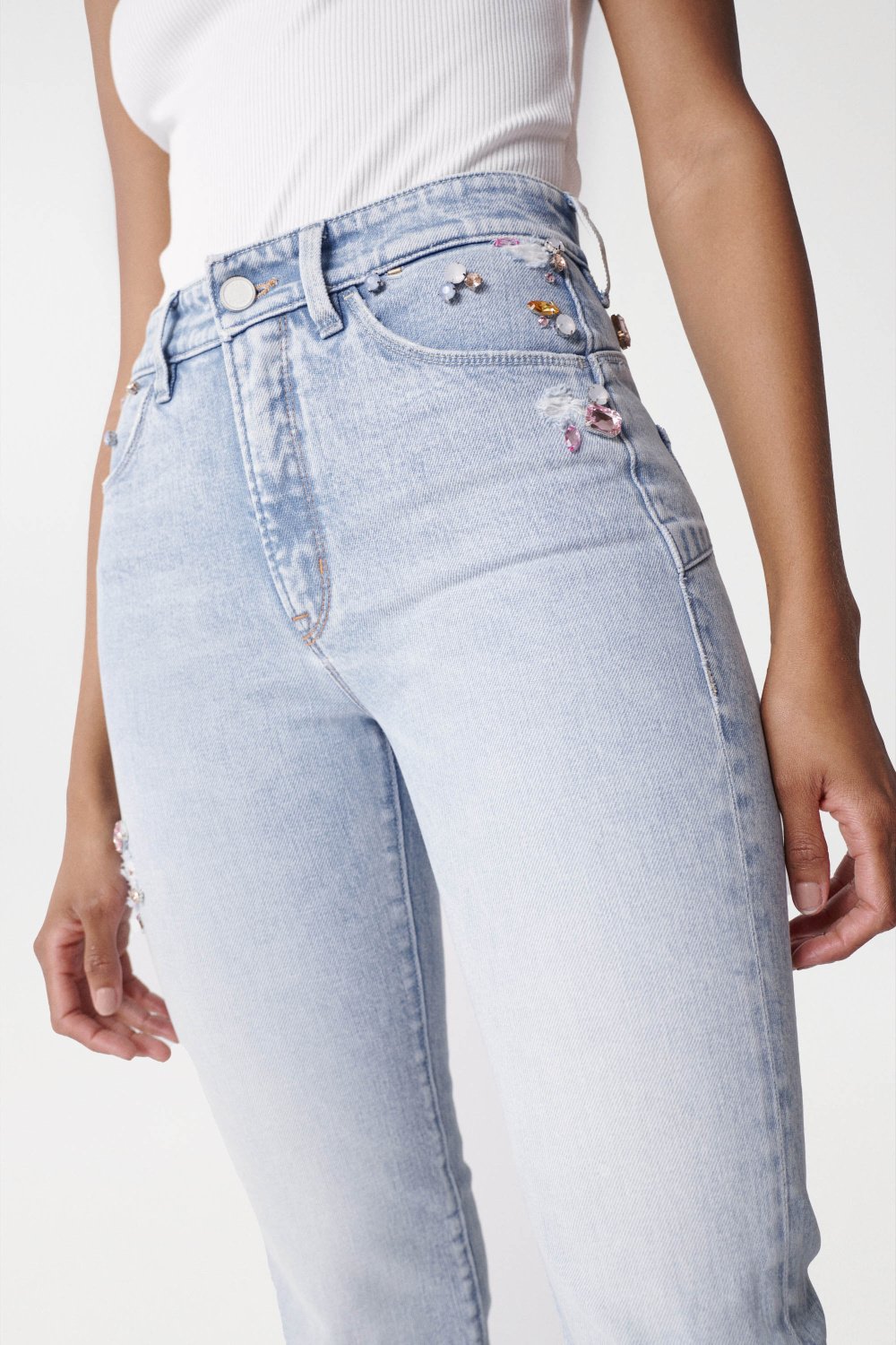 JEAN FAITH PUSH IN CROPPED SLIM DITION LIMITE - Salsa