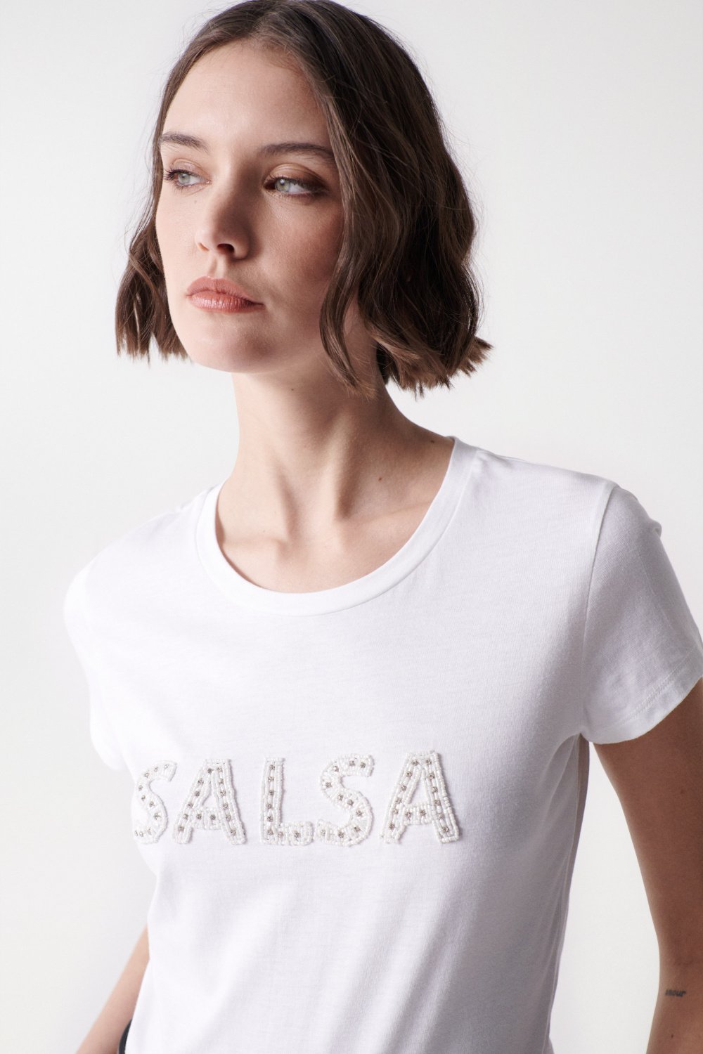 Camiseta con branding y brillo - Salsa