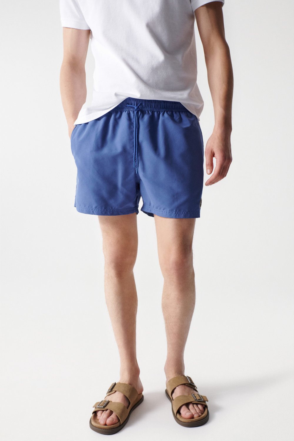 Blue swimming shorts with drawstring - Salsa