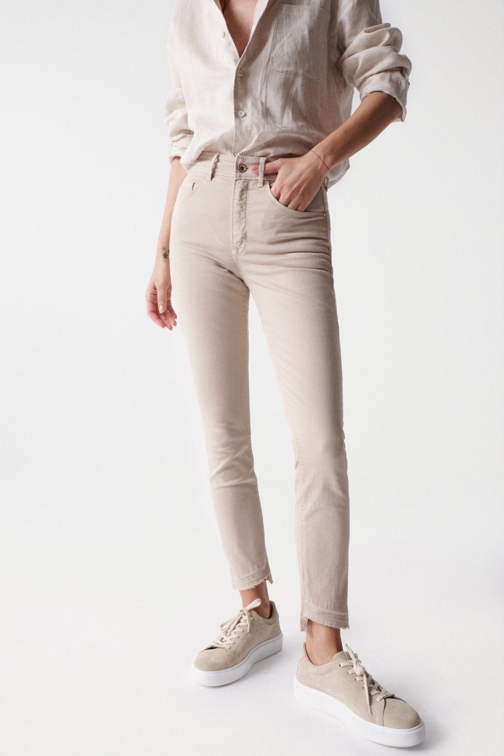 CROPPED SKINNY PUSH IN FAITH - Salsa