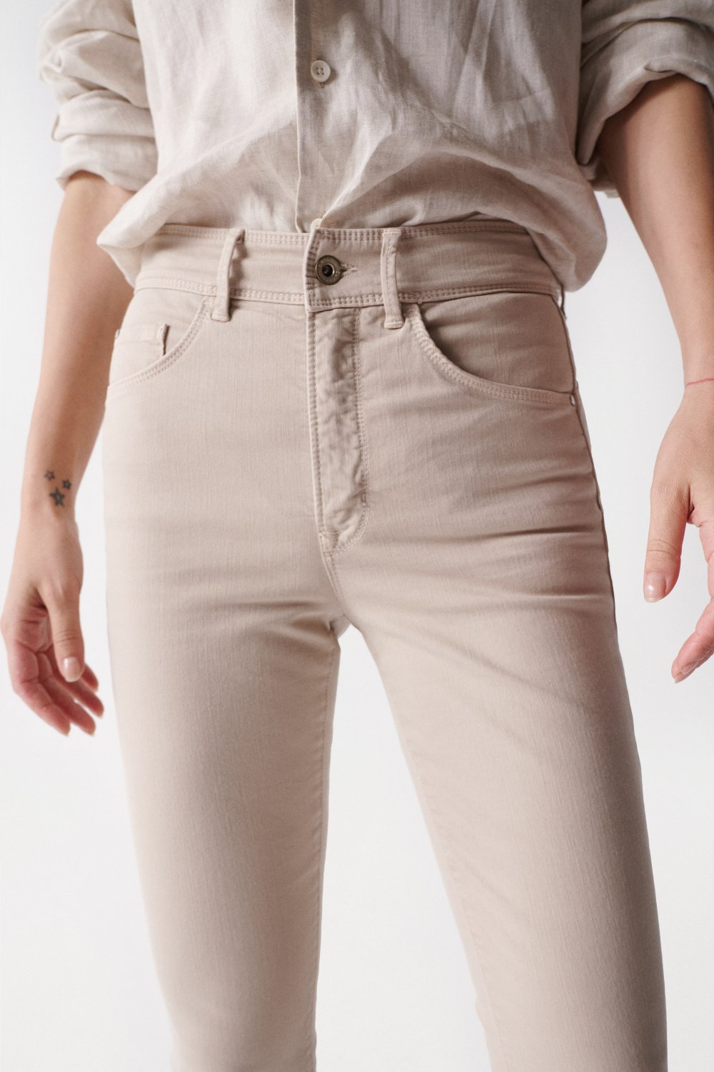 CROPPED SKINNY PUSH IN FAITH - Salsa