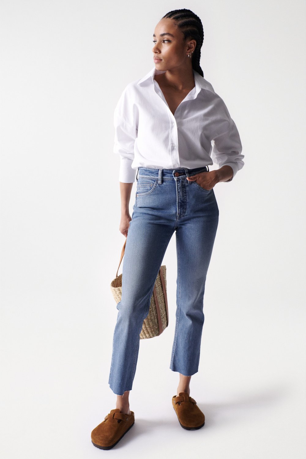 CROPPED FAITH PUSH IN-JEANS, FLARE - Salsa