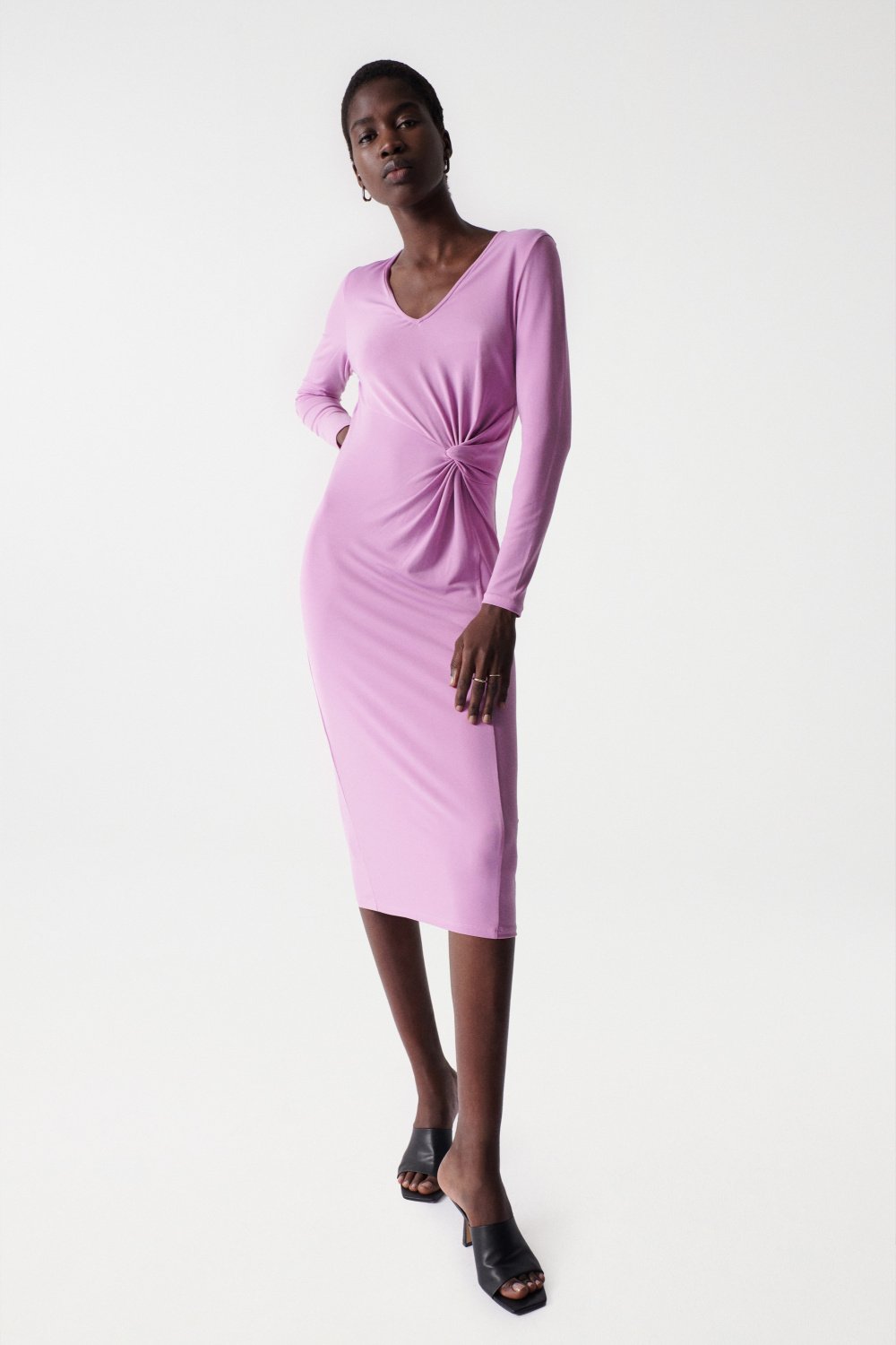 Midi dress with ruched effect - Salsa