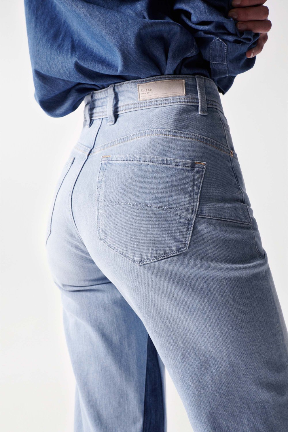 CROPPED FAITH PUSH IN-JEANS, WIDE-PASSFORM - Salsa