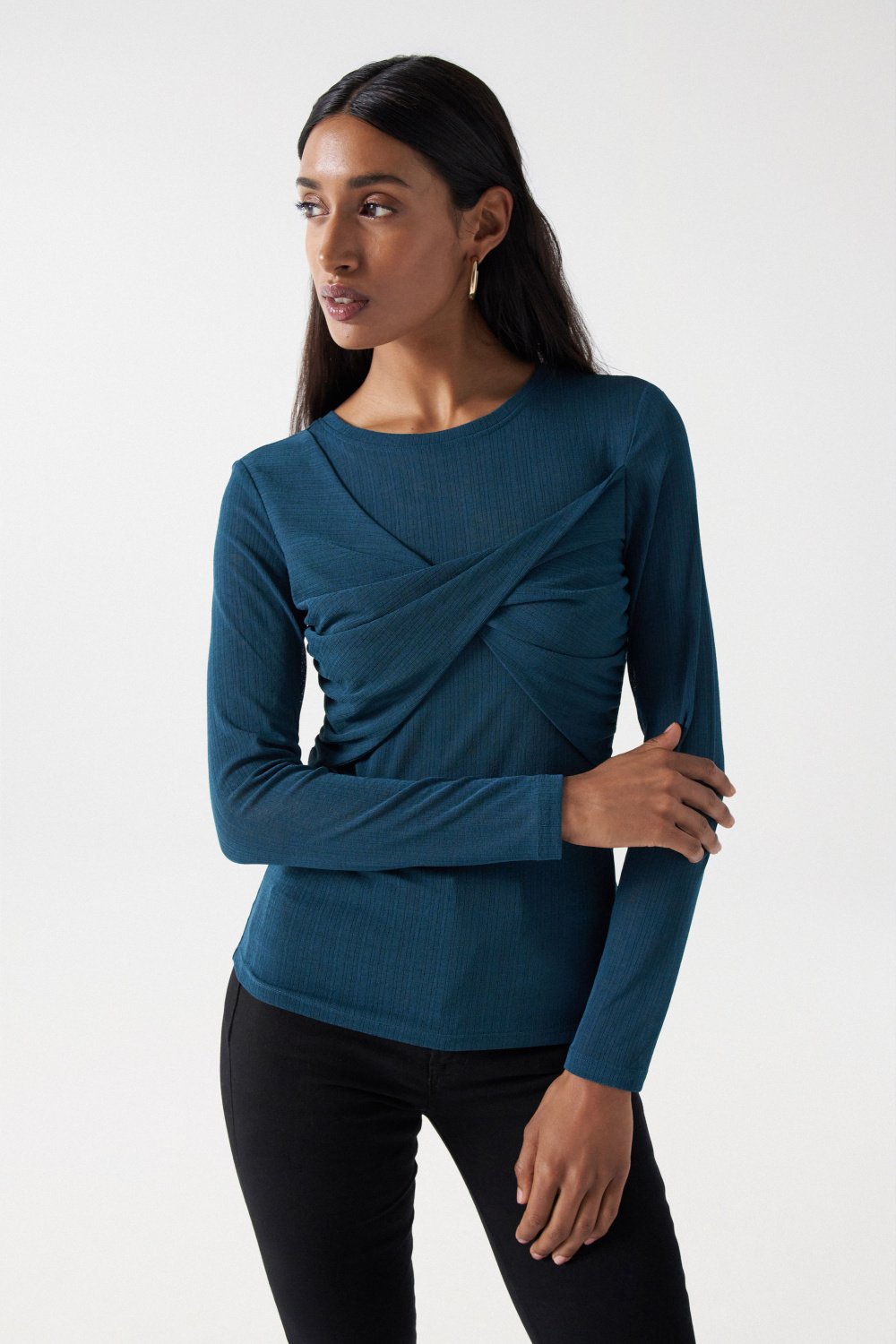 JUMPER WITH WRAPOVER DETAIL - Salsa