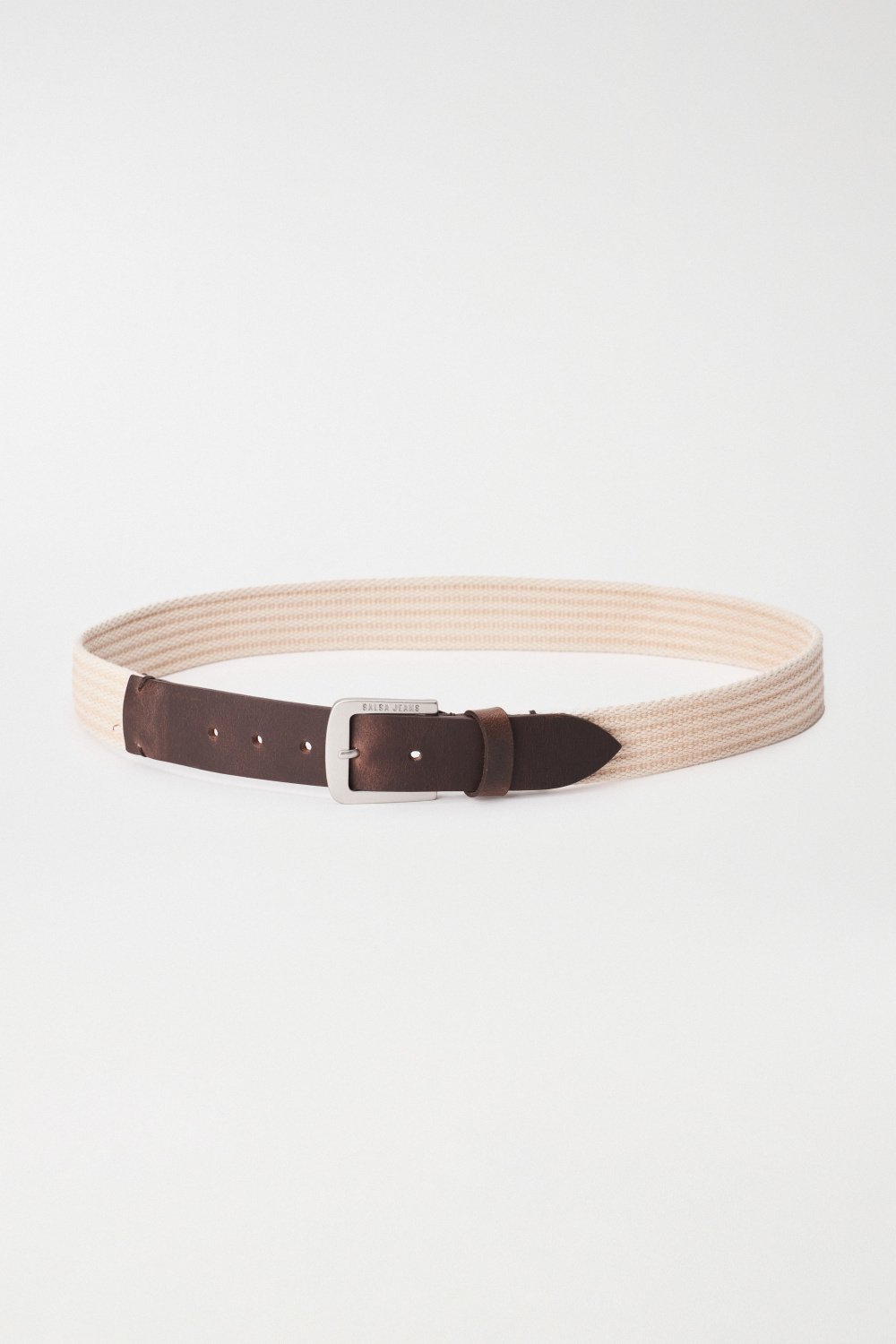 FABRIC BELT WITH LEATHER DETAIL - Salsa