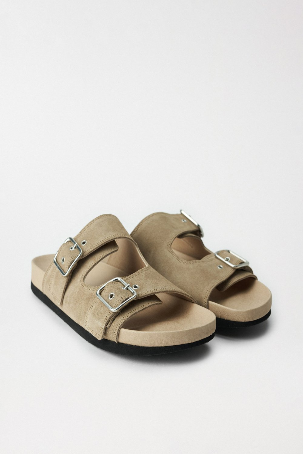 LEATHER SANDALS WITH BUCKLES - Salsa