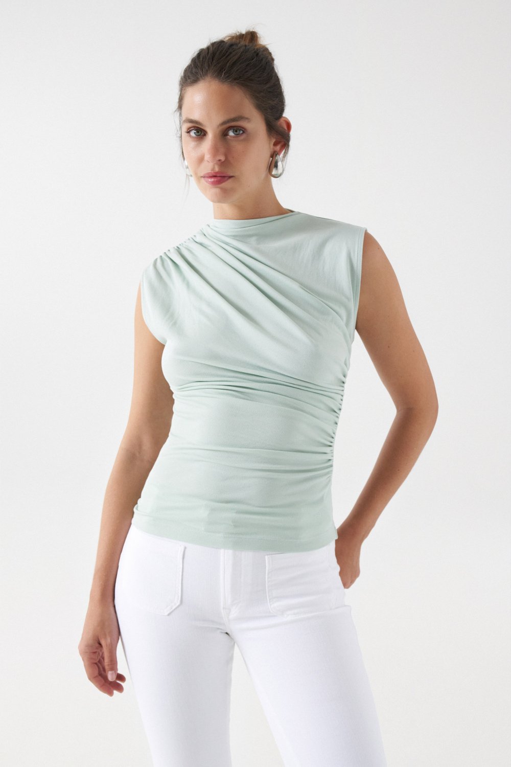 TOP WITH DRAPED EFFECT - Salsa