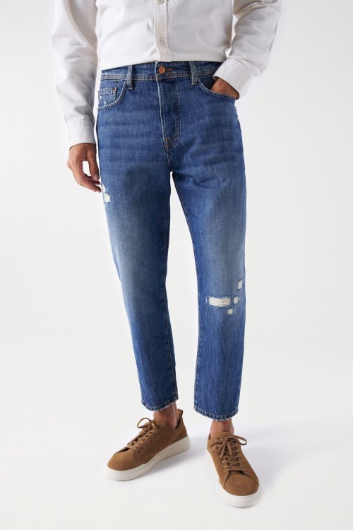 JEAN TAPERED DESTROYED
