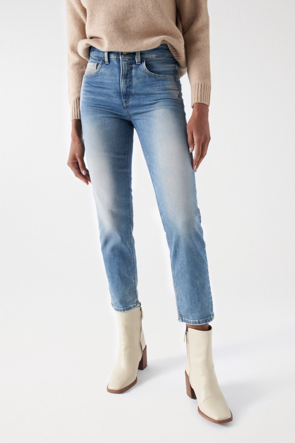 FAITH PUSH IN-JEANS, CROPPED SKINNY-PASSFORM - Salsa
