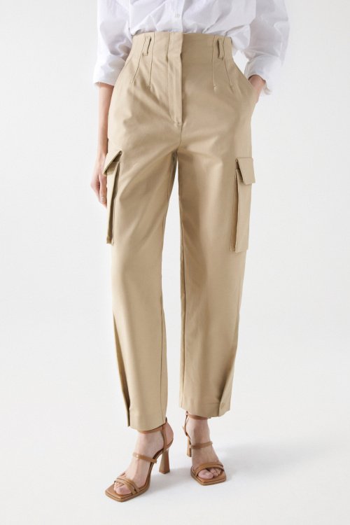 HIGH RISE CARGO TROUSERS