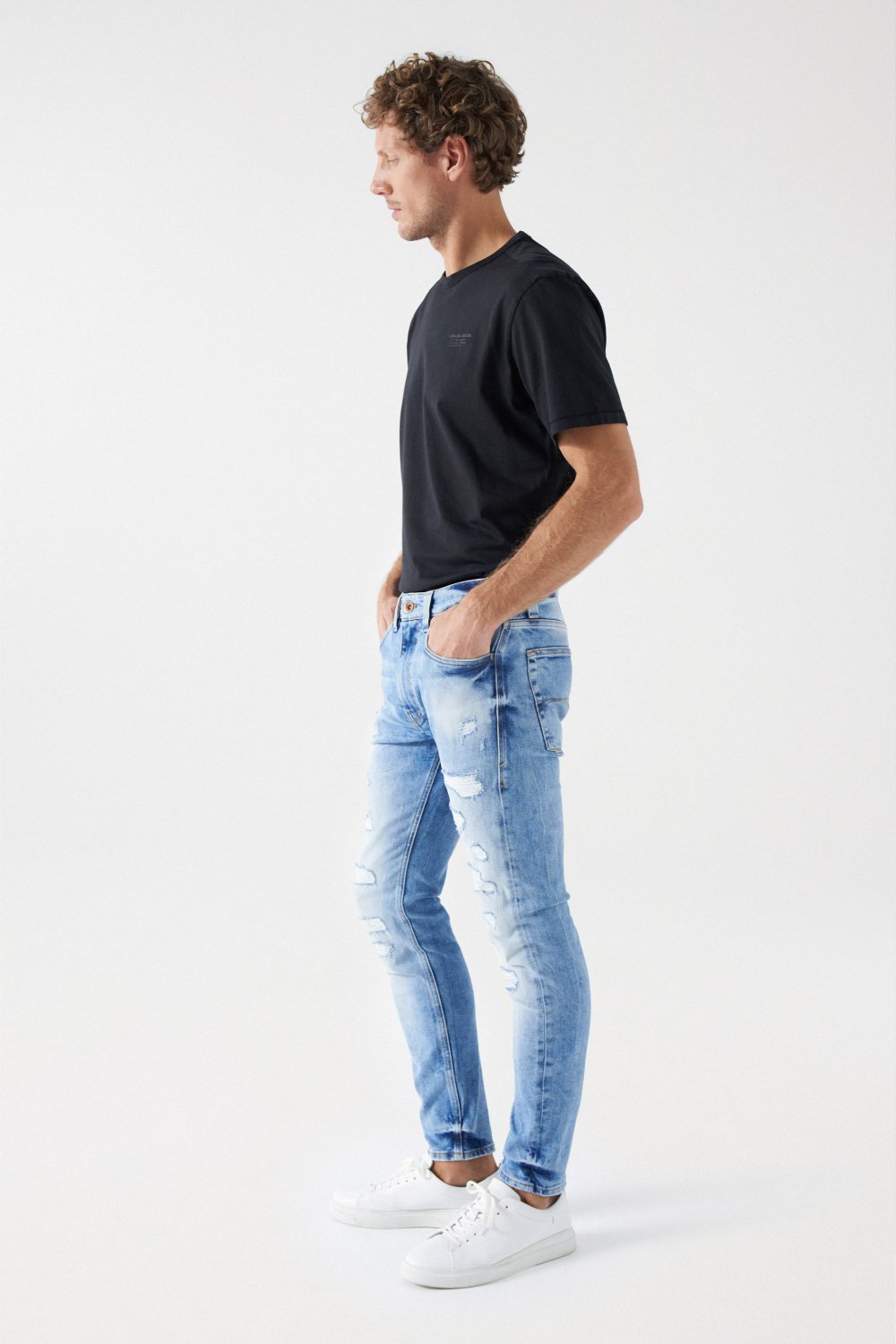CRAFT SERIES SKINNY JEANS WITH RIPS - Salsa