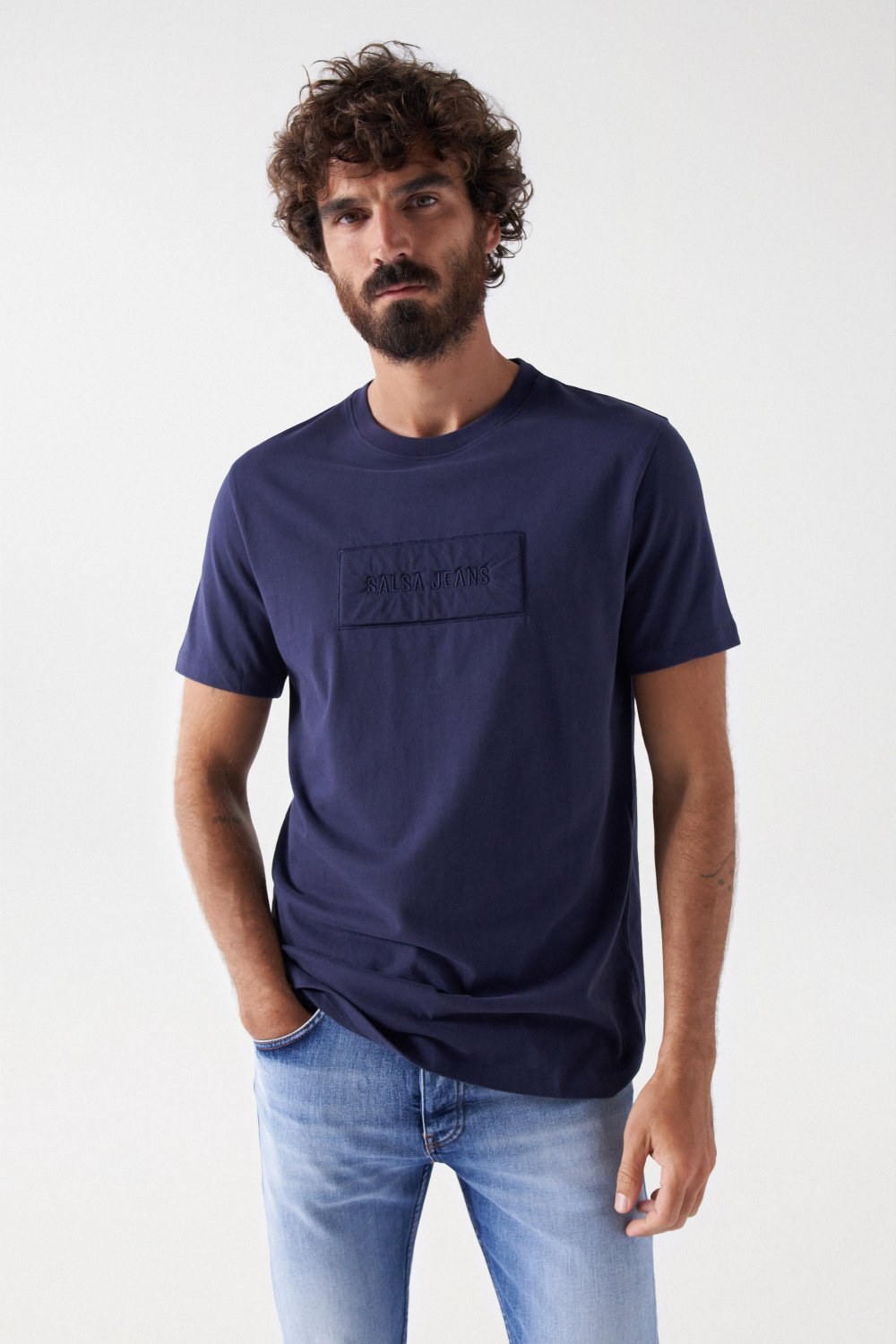 T-SHIRT WITH EMBOSSED SALSA LOGO - Salsa