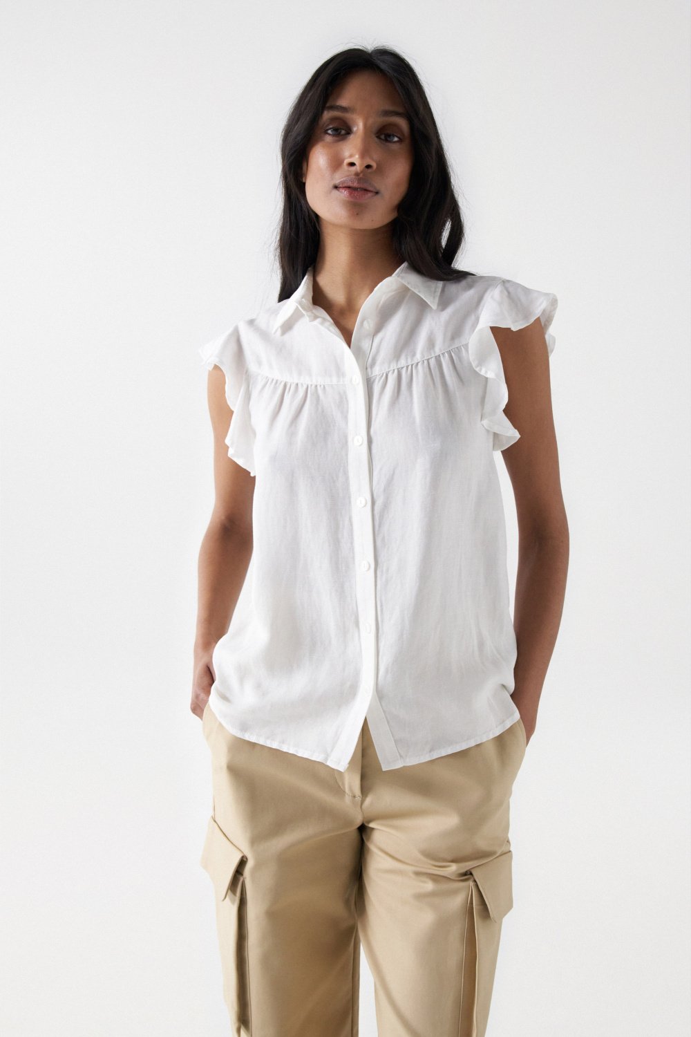 BLOUSE WITH RUFFLES - Salsa