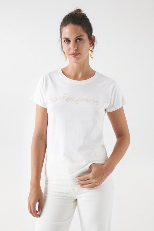 T-SHIRT WITH EMBROIDERED SALSA LOGO