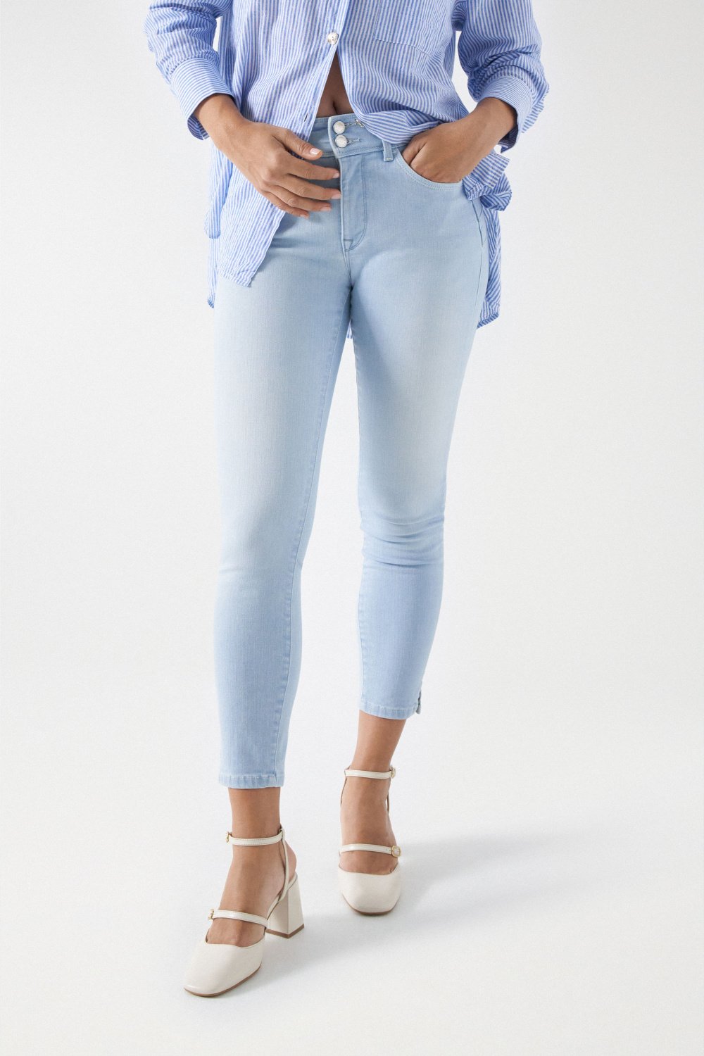 SECRET PUSH IN-JEANS, CROPPED SKINNY-PASSFORM - Salsa