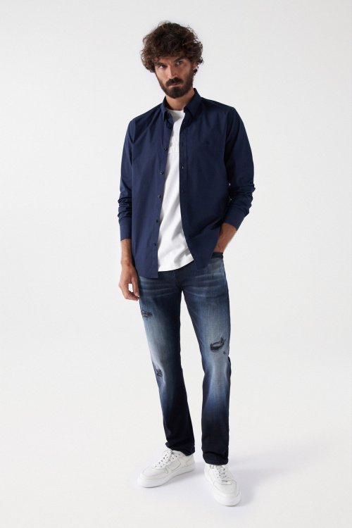 CRAFT SERIES SLIM JEANS WITH RIPS