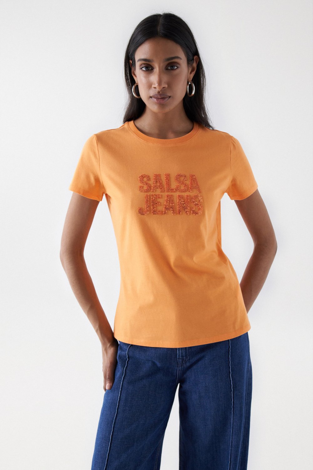 T-SHIRT AVEC LOGO SALSA ET PERLES - Salsa