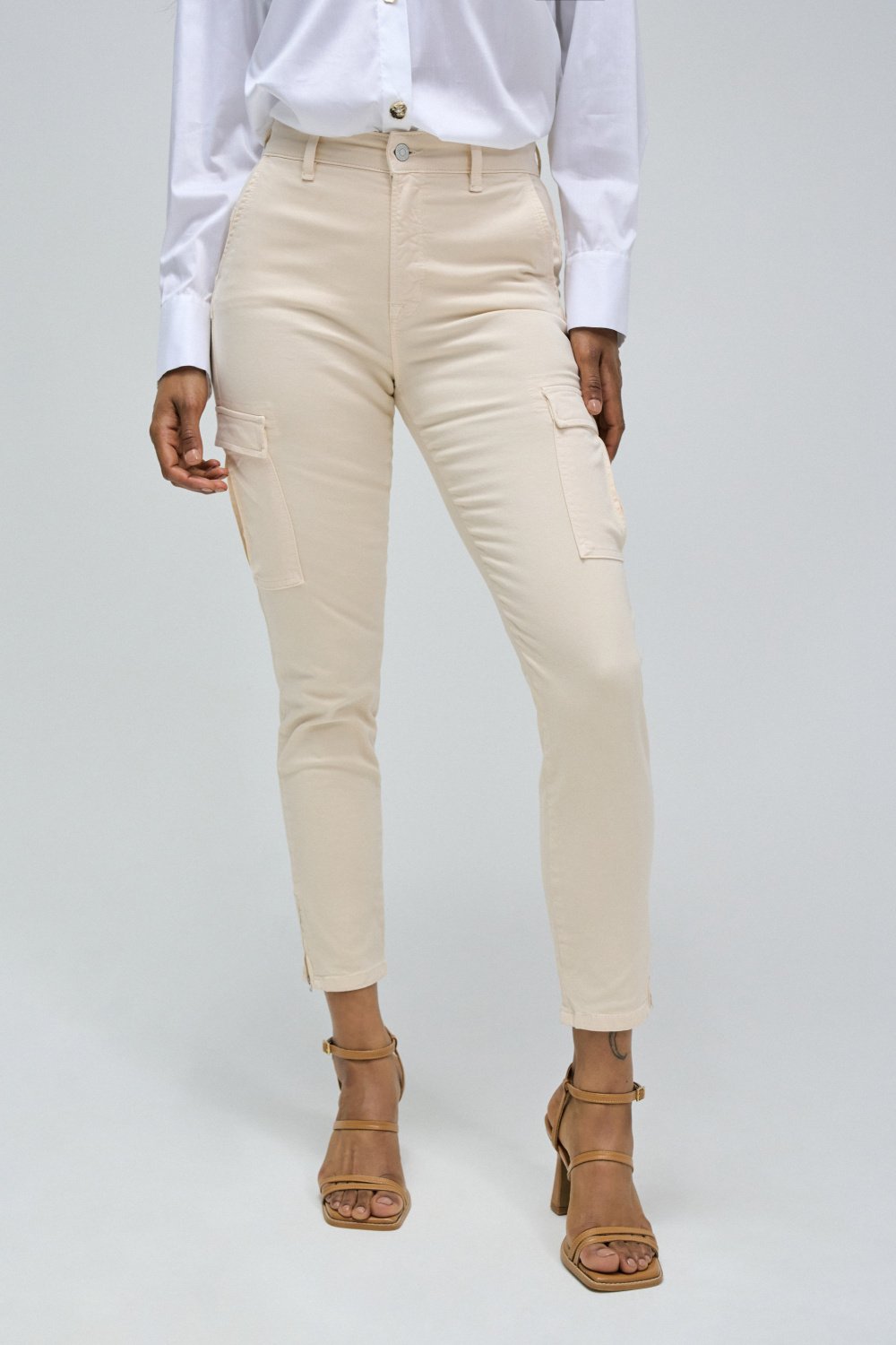 TROUSERS CARGO FAITH PUSH IN CROPPED SKINNY - Salsa