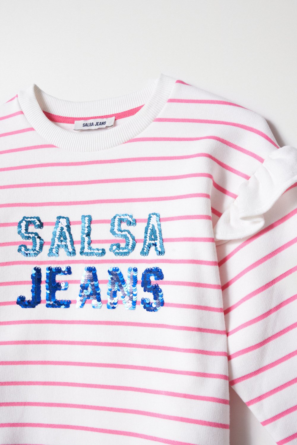Limited edition striped sweatshirt for girls - Salsa