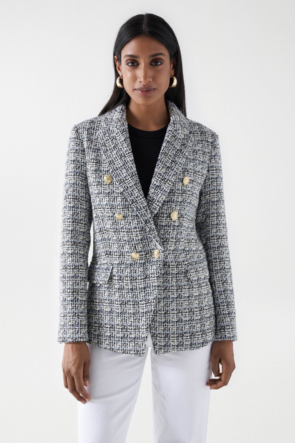 TWEED BLAZER WITH GOLD BUTTONS - Salsa