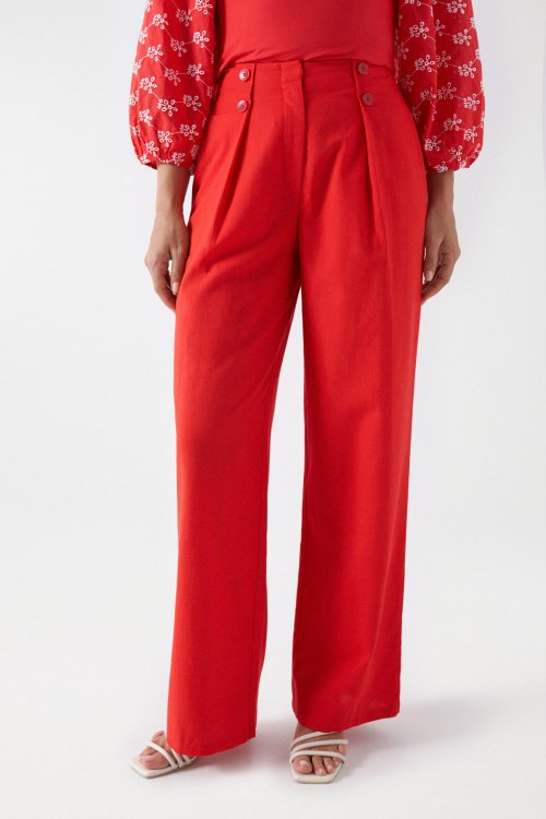 STRAIGHT PANTS WITH PLEATS
