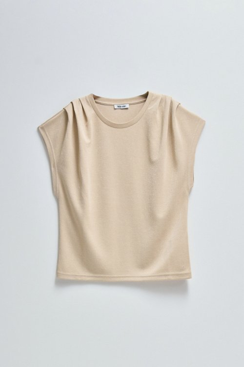 T-SHIRT WITH GOLDEN KNIT