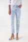 TRUE LIGHT WASH JEANS WITH RIPS - Salsa
