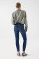 CROPPED SLIM FAITH PUSH IN JEANS WITH FRAYED HEM - Salsa