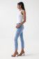 DESTINY PUSH UP CROPPED SLIM JEANS WITH RIPS - Salsa