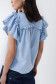 Lyocell top with ruffles and lace at the neck - Salsa