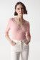RIBBED KNIT TOP WITH LACE - Salsa