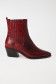 LEATHER ANKLE BOOTS WITH TEXTURED EFFECT - Salsa