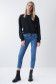 Cropped Push Up Wonder-Jeans, Skinny, mit Materialmix - Salsa