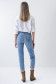 CROPPED SLIM PUSH IN FAITH JEANS WITH RIPS - Salsa