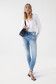 FAITH PUSH IN CROPPED JEANS IN RINSED DENIM - Salsa