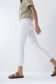 Cropped skinny Push In Secret jeans, white, with detail on the waistband - Salsa
