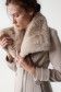 Woollen GRACE coat with fur collar - Salsa