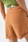 SHORTS WITH DARTS AND PATTERNED BELT - Salsa