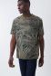 T-shirt with allover leaf print - Salsa